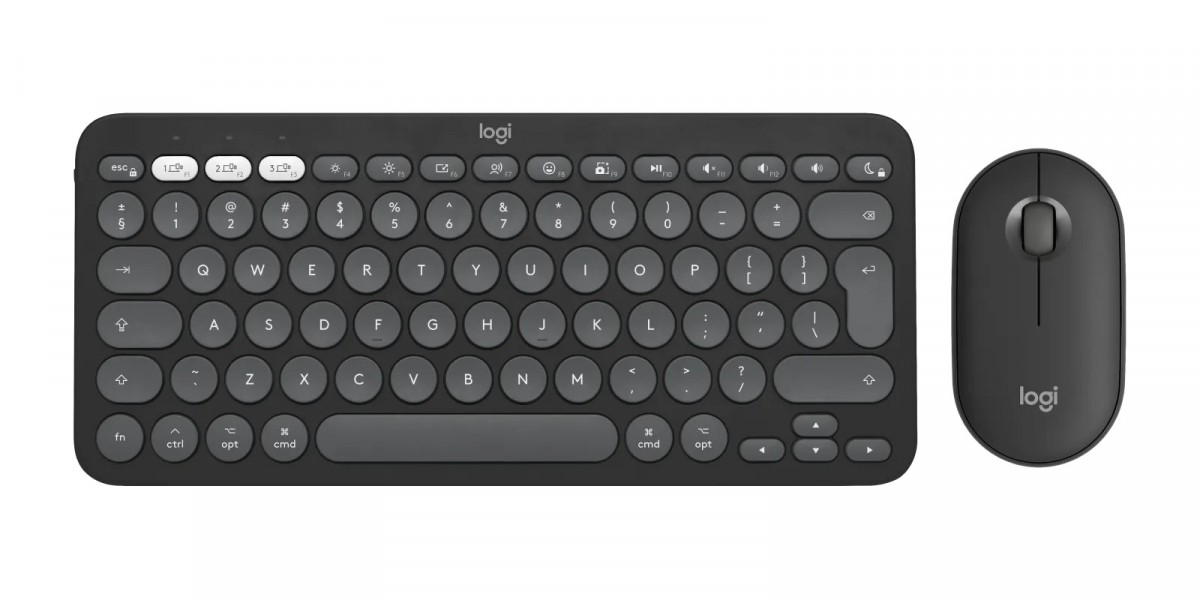 Zestaw klawiatura i mysz Pebble Combo for Mac Tonal Graphite  920-012244 Grafitowy