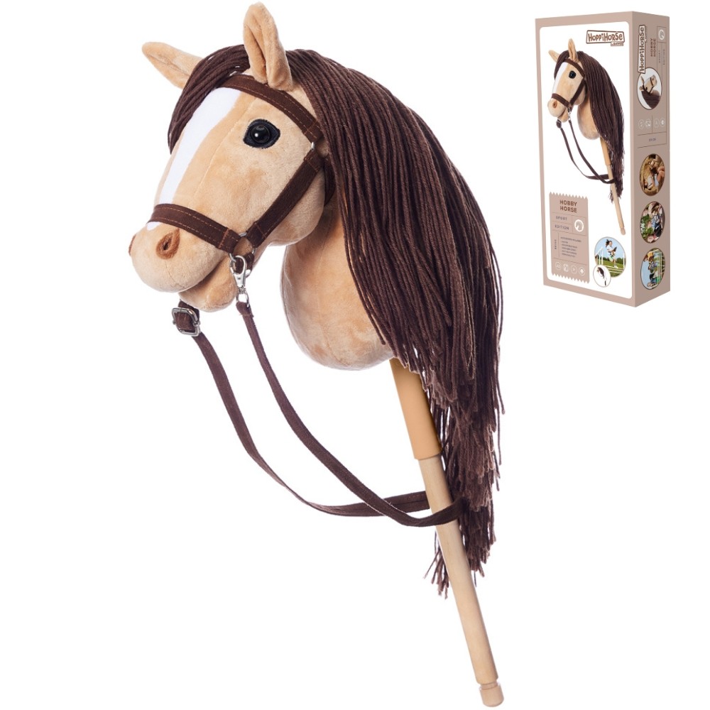 Koń na kiju Hobby Horse HOPPIHORSE A3 beżowy, maść bułana