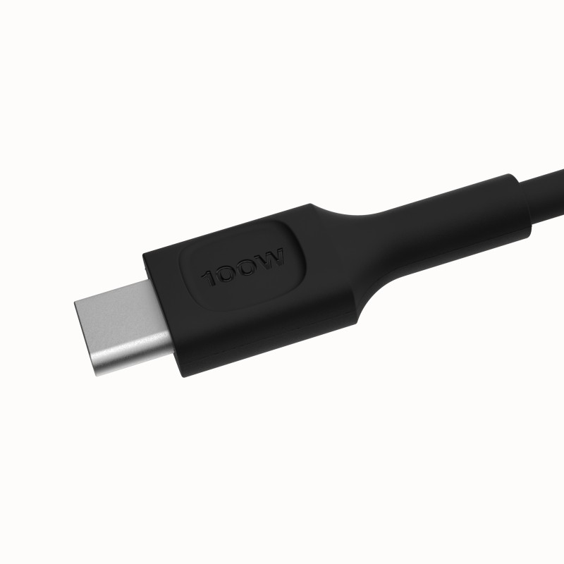 Kabel USB-C-USB-C PowerFlex 100W silikonowy 0.3m czarny