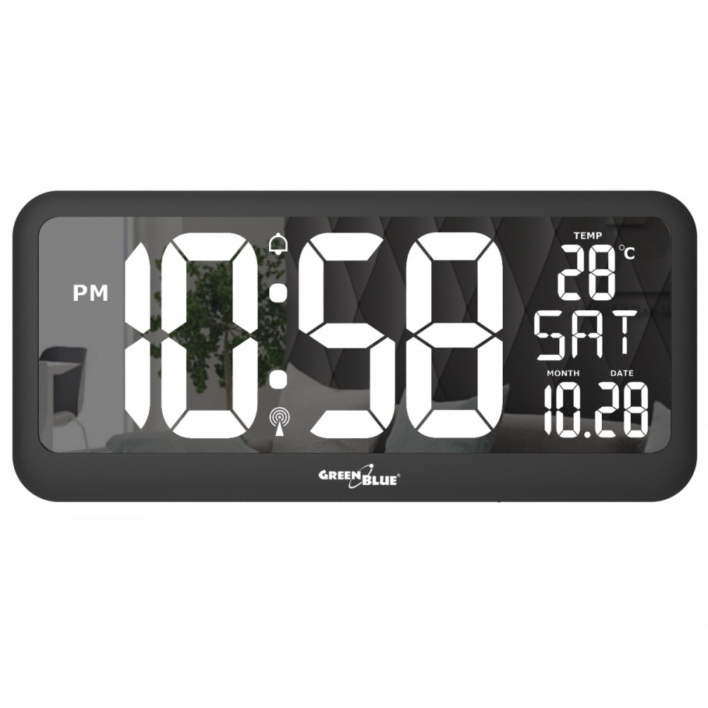Zegar ścienny LCD z czujnikiem temperatury GB214 