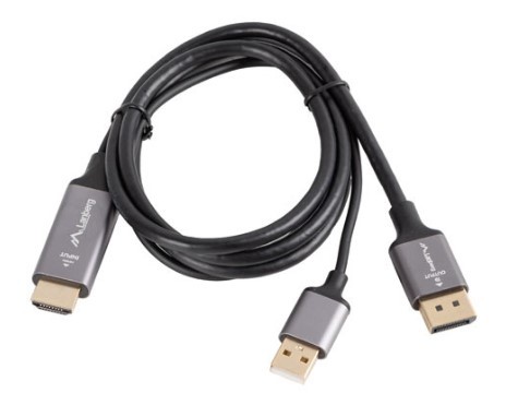 Kabel HDMI(M)-Displayport(M) 1M 4K czarny