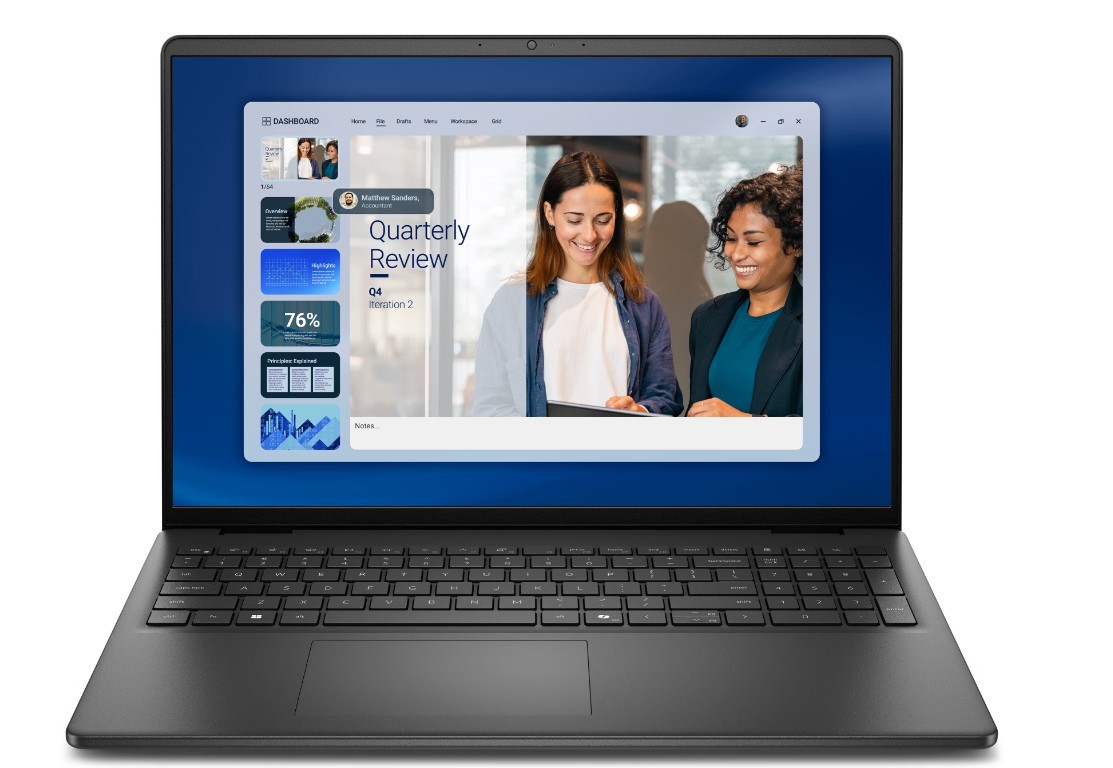 Laptop Dell 16 DC16255 W11P Ryzen 5 220|16GB|512GB|AMD Radeon|FgrPr|WLAN+BT|16.0 FHD+|Backlit Kb|3C|65W|3YPS Carbon Black (Plastic)