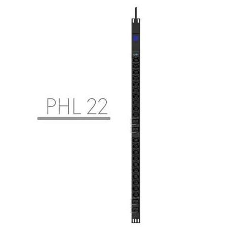 Listwa zasilająca rack pdu 19"  16a 20x iec c13 4 x iec c19 3m  IEC C20 miernik pionowa 