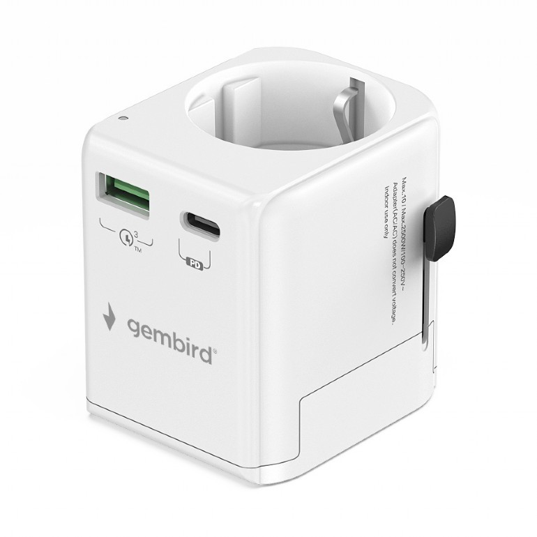 Adapter sieciowy uziemienie Uniwersalny  20W 