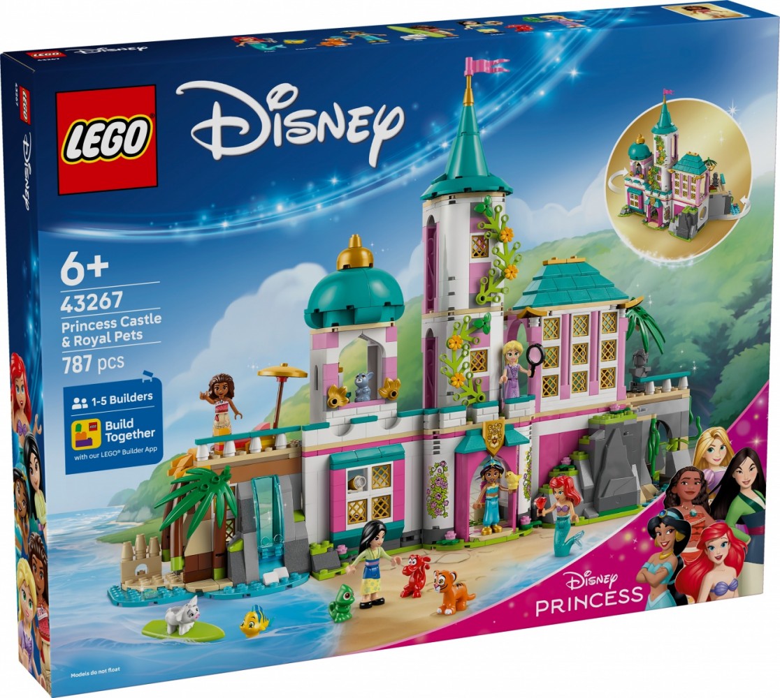 Klocki Disney 43267 Zamek księżniczek i królewskie zwierzaki 