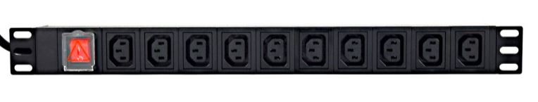 Listwa zasilająca rack PDU 10xC13 1U 16A C19 2m 