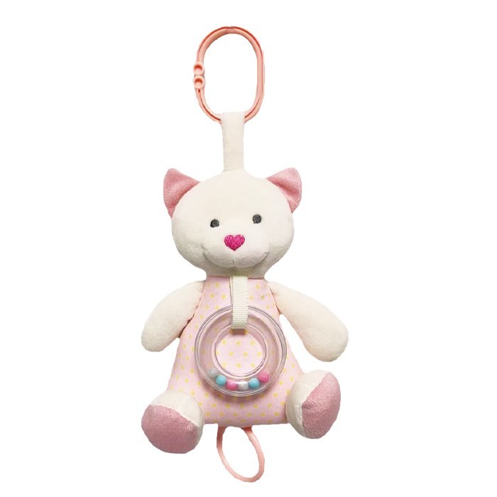 Pozytywka Miś 18 cm różowy