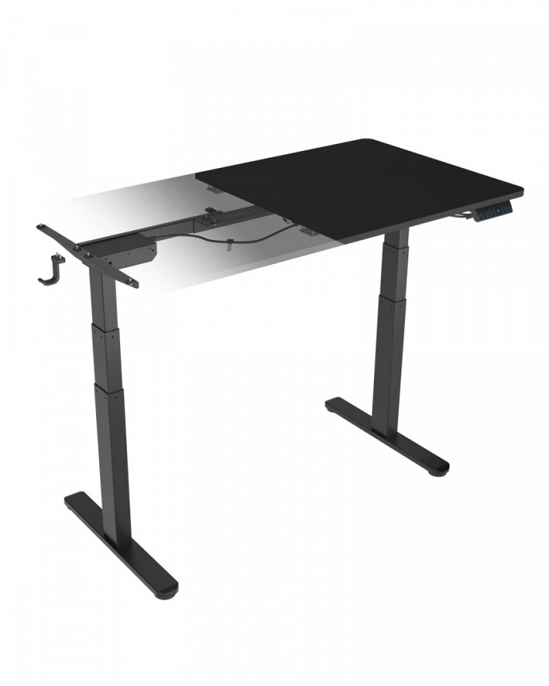 Biurko elektrycznie regulowane z blatem IB-EW122B-TT 140x70 cm do siedzenia i stania 
