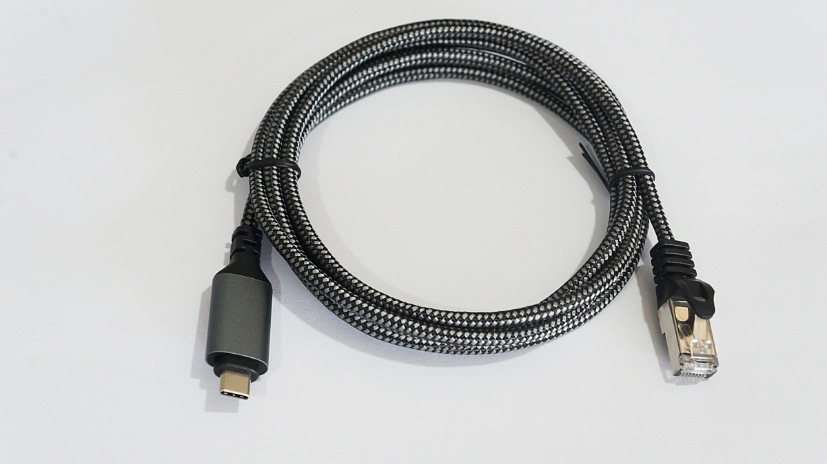 Kabel USB C - RJ-45 2 m  kat.6, 1 Gbit 