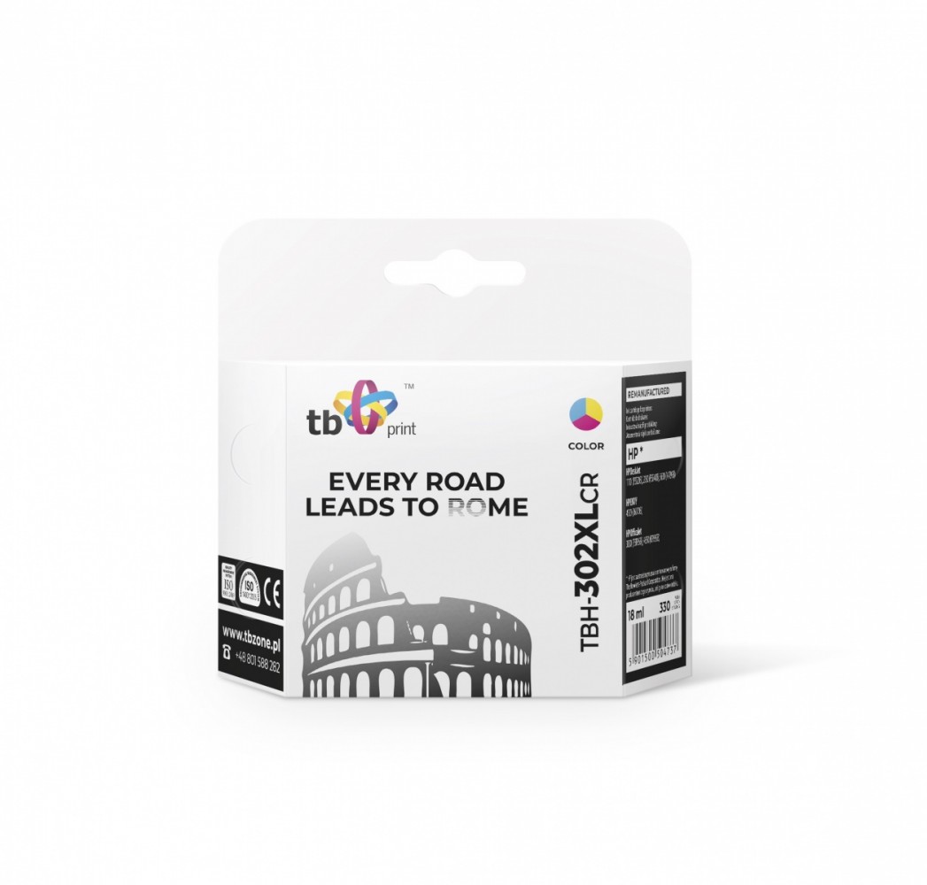 Tusz do HP DJ 1110/2130 TBH-302XLCR kolor refabrykowany