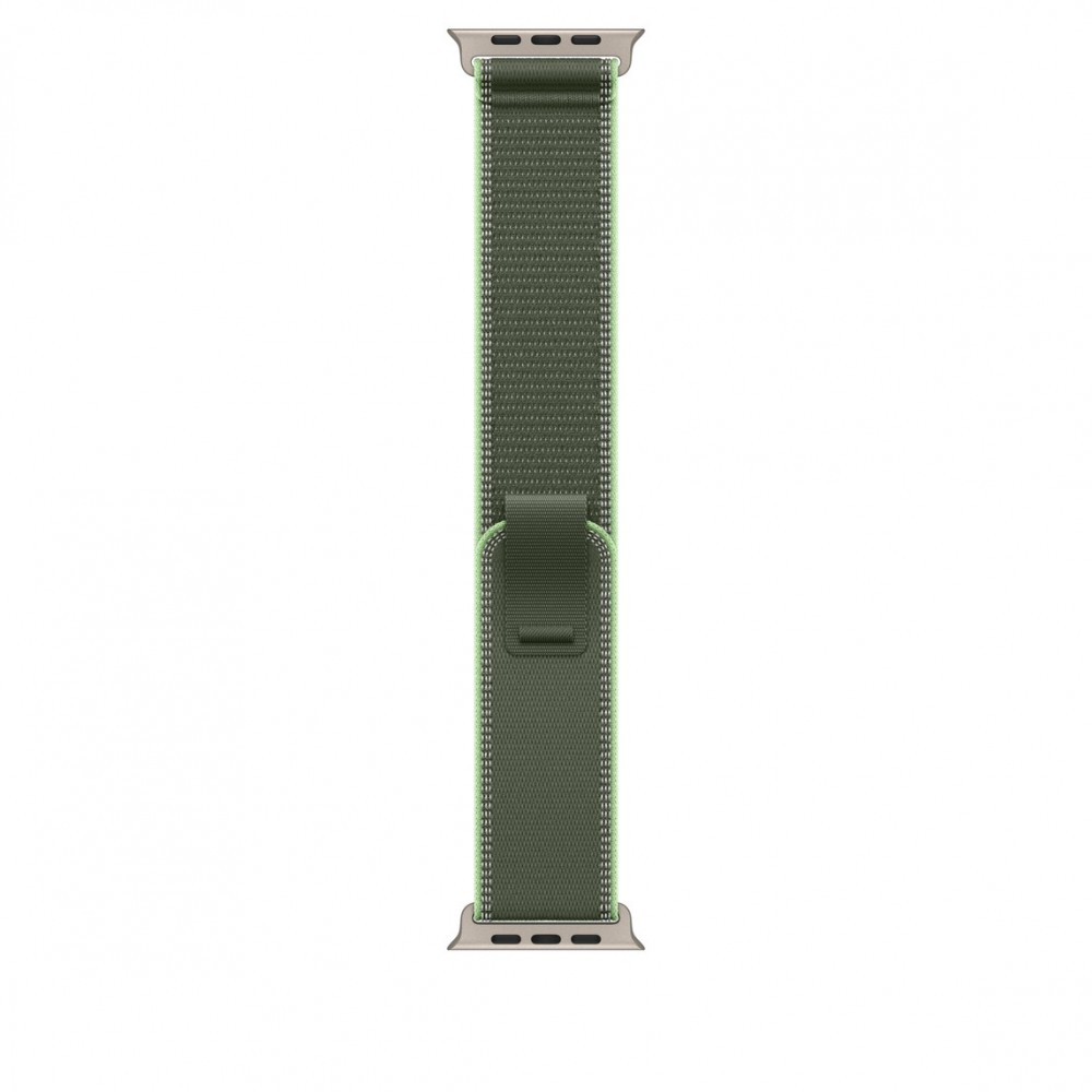 Opaska Trail w kolorze zielonym/neonowej zieleni do koperty 49 mm - rozmiar S/M - elementy z tytanu w kolorze naturalnym