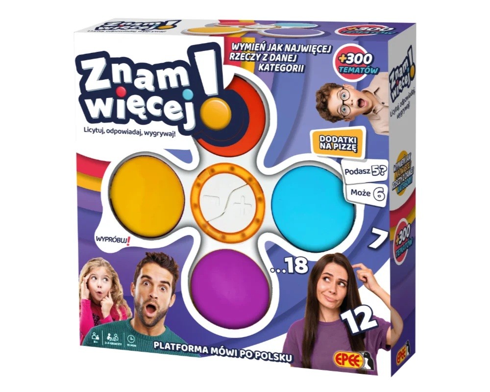 Gra Znam więcej elektroniczna gra familijna