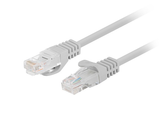 Patchcord kat.5e UTP 7.5m szary fluke 