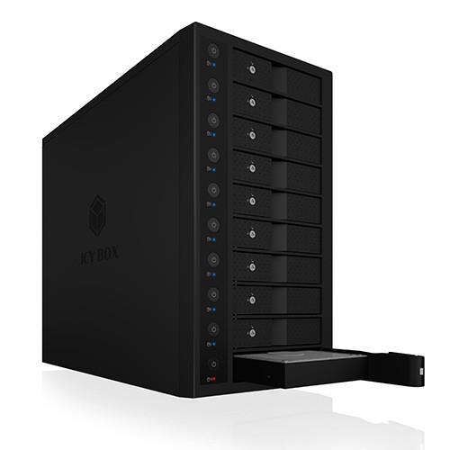 Obudowa IB-3810-C31 10x HDD Single System dla 3,5" HDD SATA I/II/III 