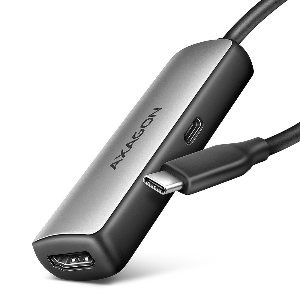 RVC-HI8KPD Adapter aktywny USB-C -> HDMI 8K/60Hz, Aluminum, PD100W, 16cm kabel