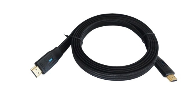 Kabel HDMI v 2.1 płaski 2m czarny 