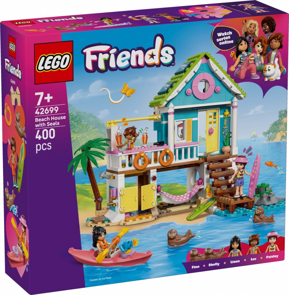 Klocki Friends 42699 Domek na plaży z fokami