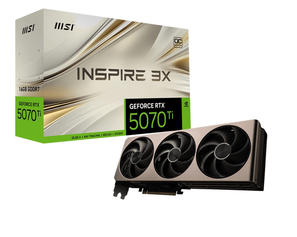 Karta graficzna GeForce RTX 5070 Ti 16G INSPIRE 3X OC PLUS GDDR7 256bit