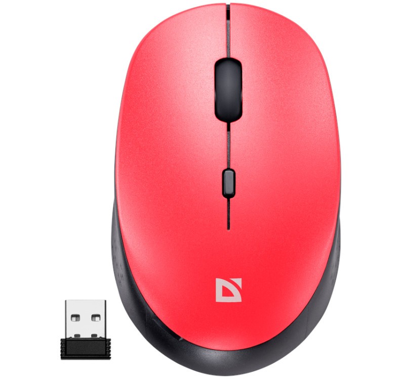 Mysz bezprzewodowa silent click AURIS MB-027 800/1200/1600 DPI czerwona 