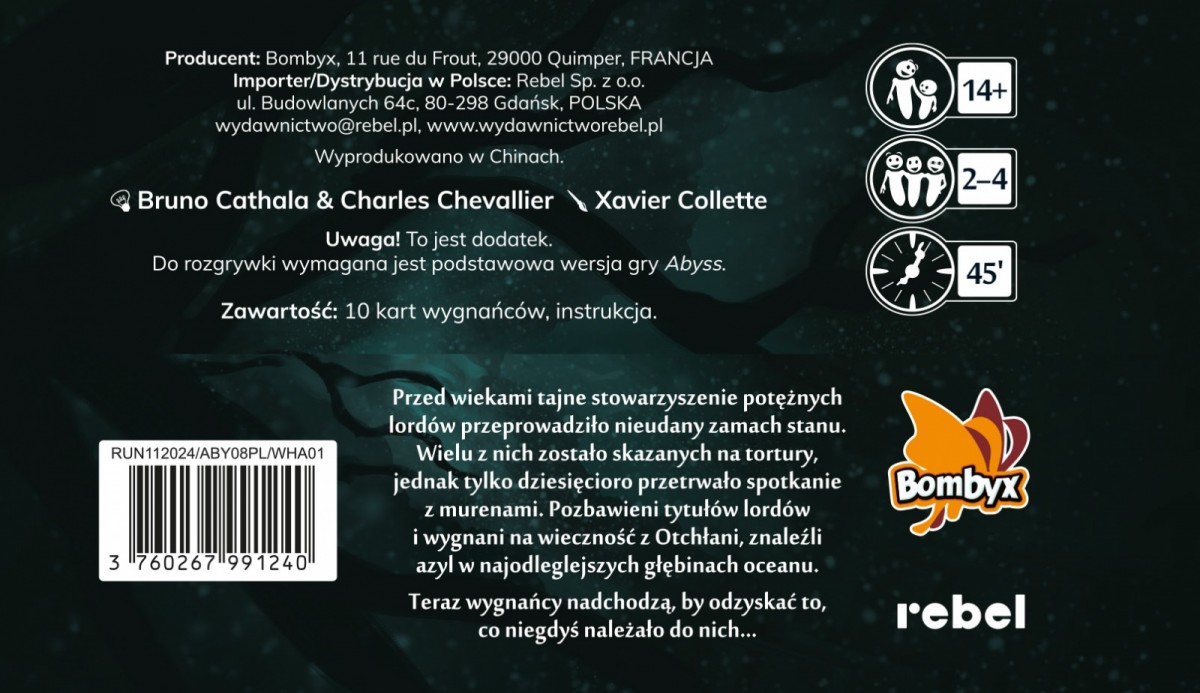 Gra Abyss: De profundis (edycja polska) Dodatek