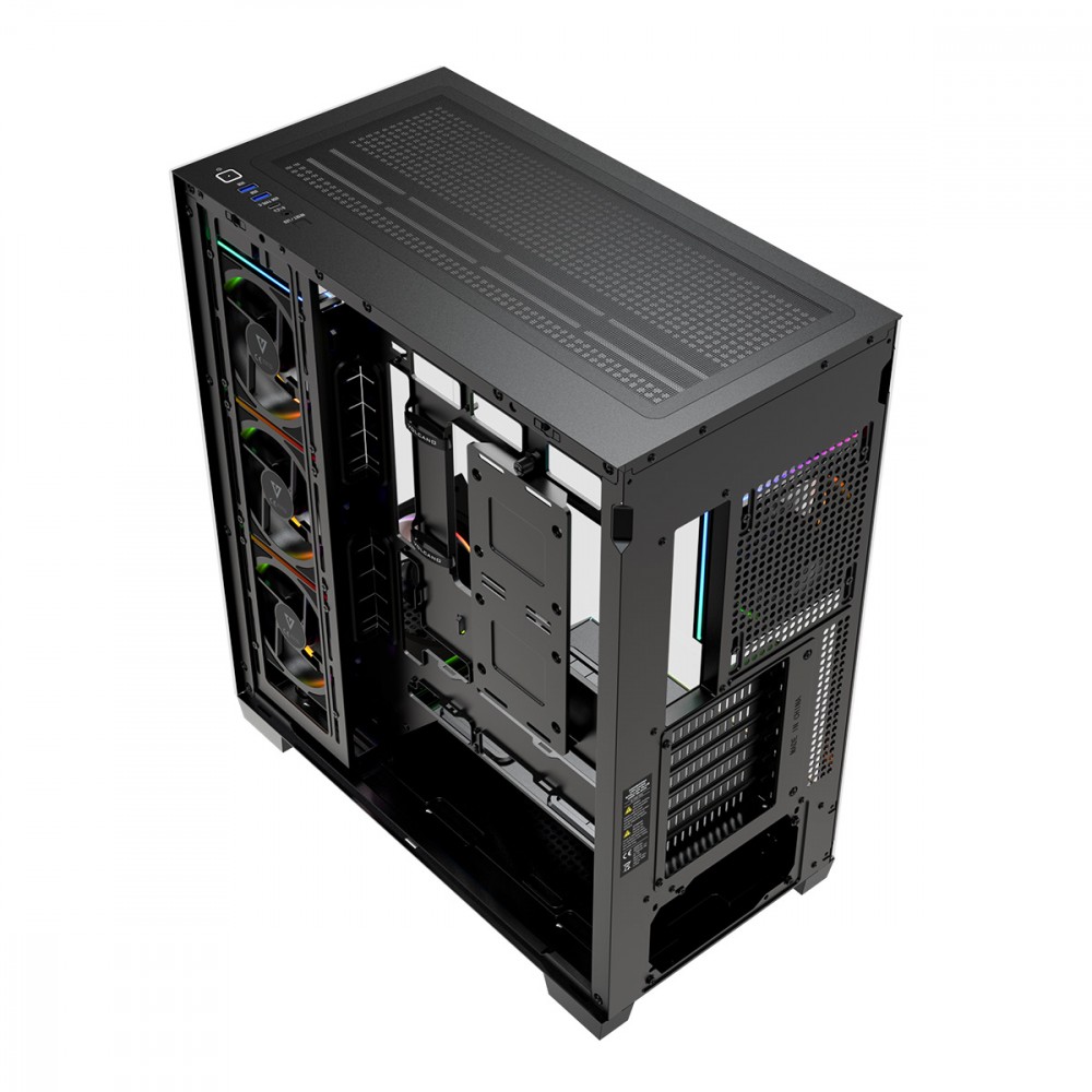 Obudowa PC VOLCANO STELLAR PLUS ARGB MIDI 5F Czarna