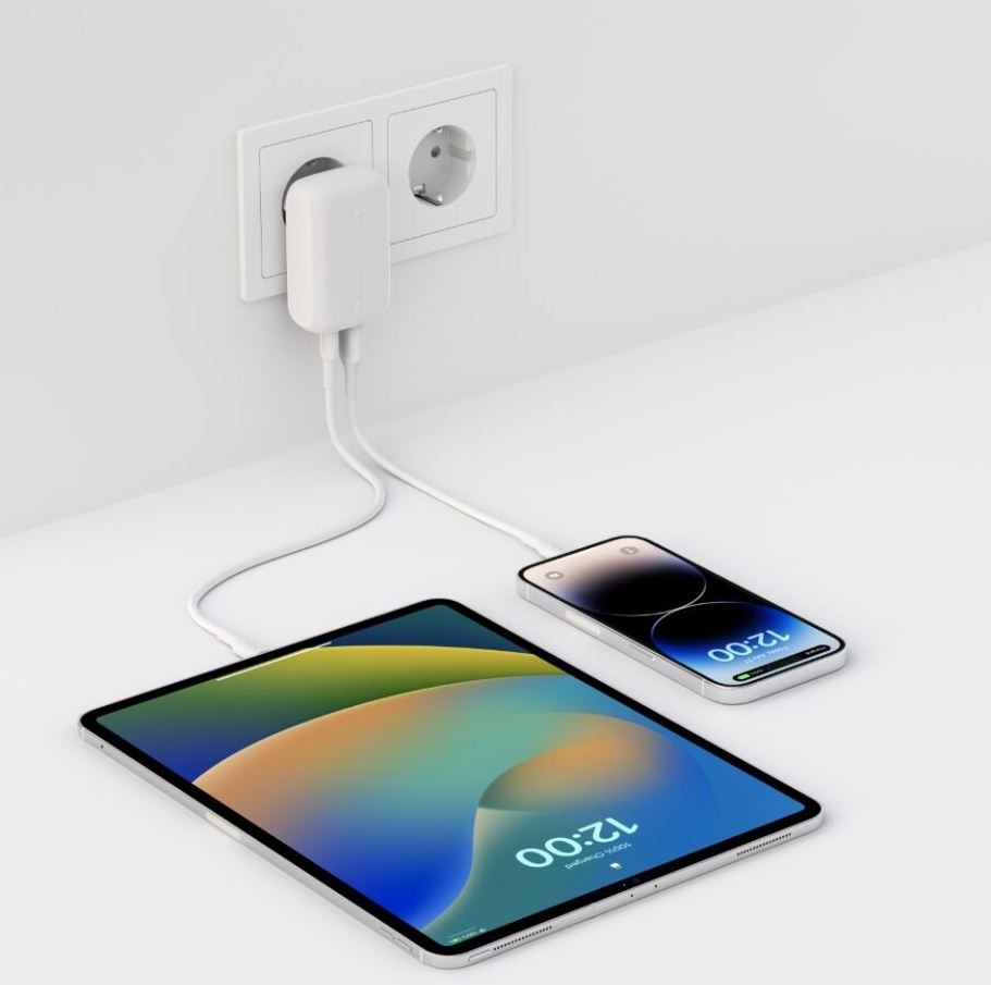 Ładowarka sieciowa BoostCharge 42W USB-C 3 0W USB-A 12W biała 