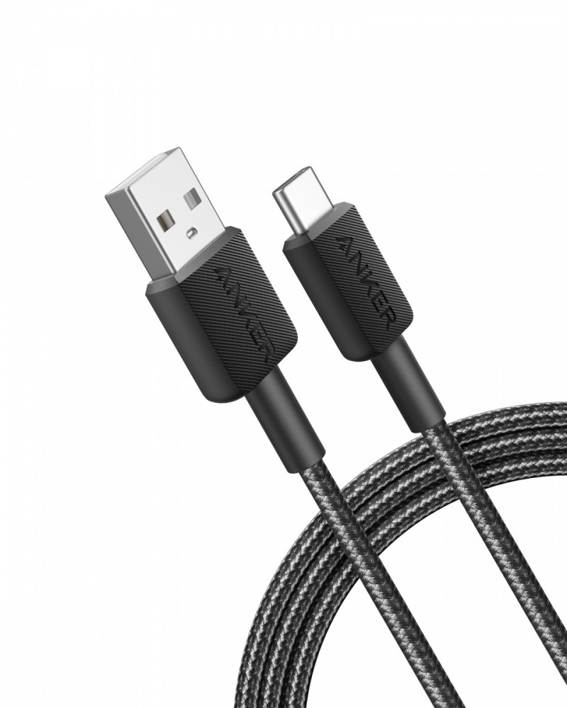 Kabel 322 USB-A do USB-C oplot 0.9m czarny