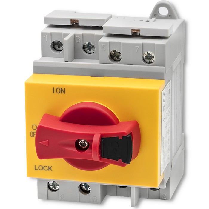 Rozłącznik izolacyjny DC z funkcją blokady | wyłącznik główny |  1200V | 32A | 8kV | 4P 