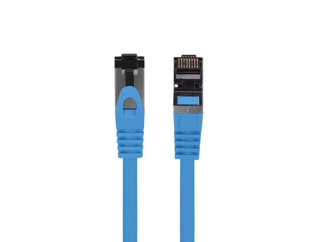 Patchcord kat.8.1 S/FTP LSZH CU 0.5m niebieski fluke passed