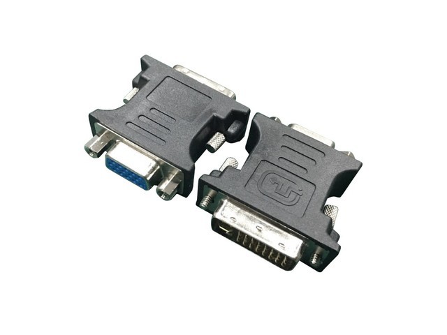 Adapter DVI->VGA (24M/15F) czarny 