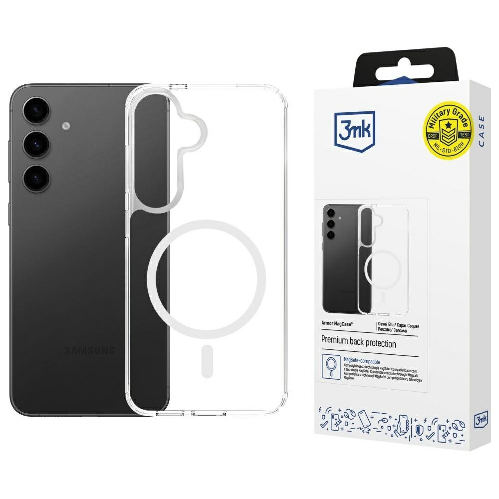 Etui Armor MagCase do Samsung S24/S25 MagSafe przezroczysty 