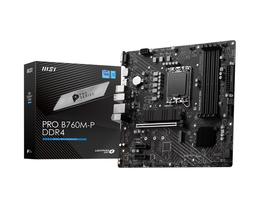 Płyta główna PRO B760M-P DDR4 s1700 4DDR4 DP/HDMI 2M.2 mATX 
