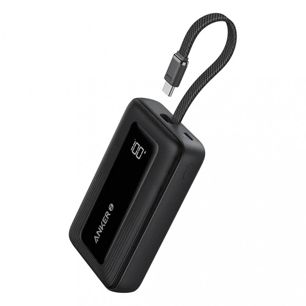Powerbank ZOLO 20000mAh 30W wbudowany kabel USB-C, czarny