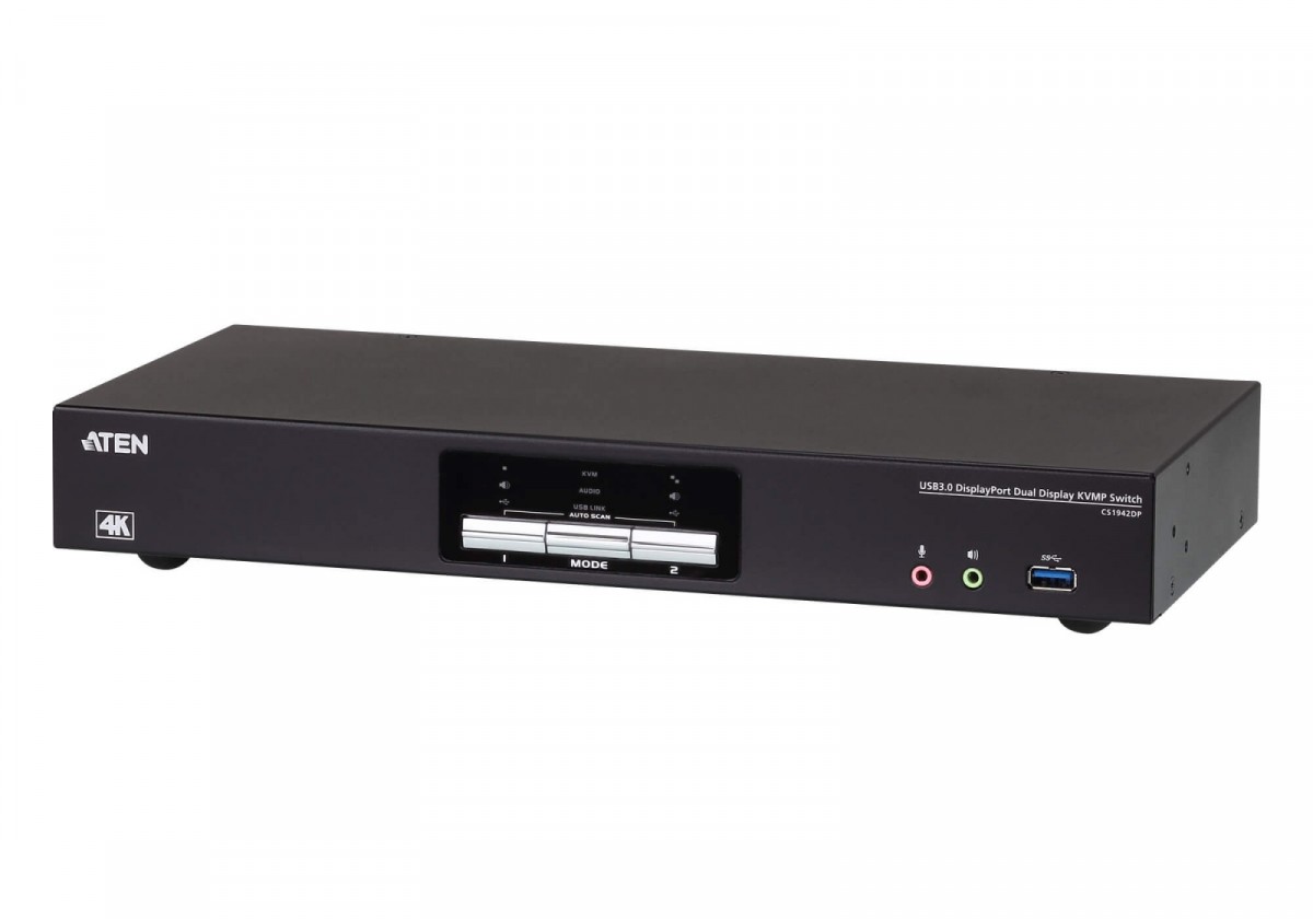 Przełącznik 2-portowy KVMP USB 3.0 DisplayPort 4K Dual Display