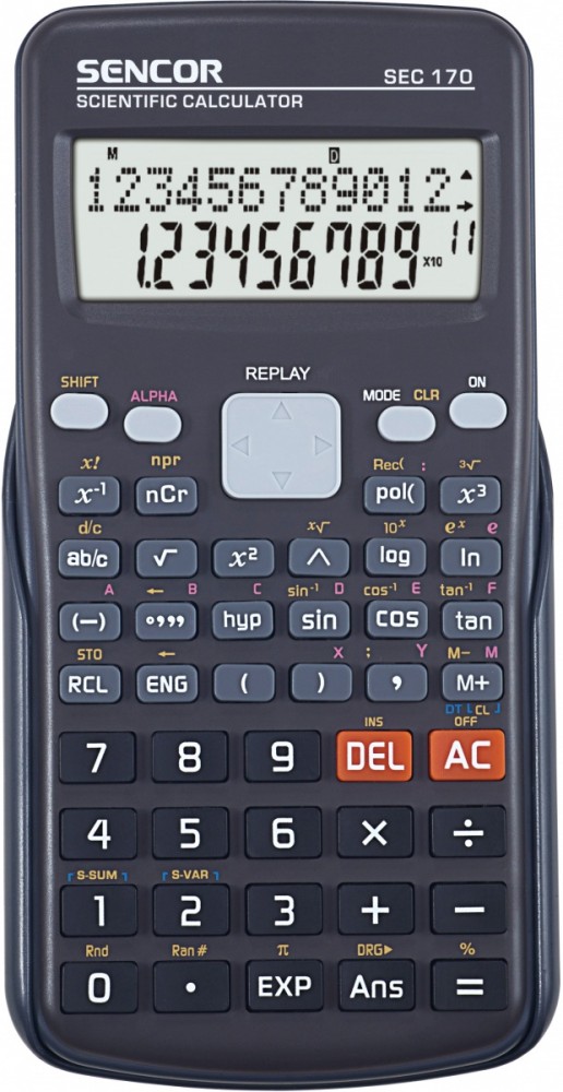 Kalkulator naukowy SEC 170, 240 funkcji, LCD dwuwierszowy 12i10+2 