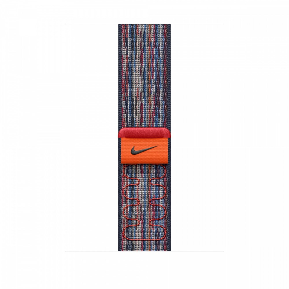 Opaska sportowa Nike w kolorze niebieskim/czerwonym do koperty 46 mm