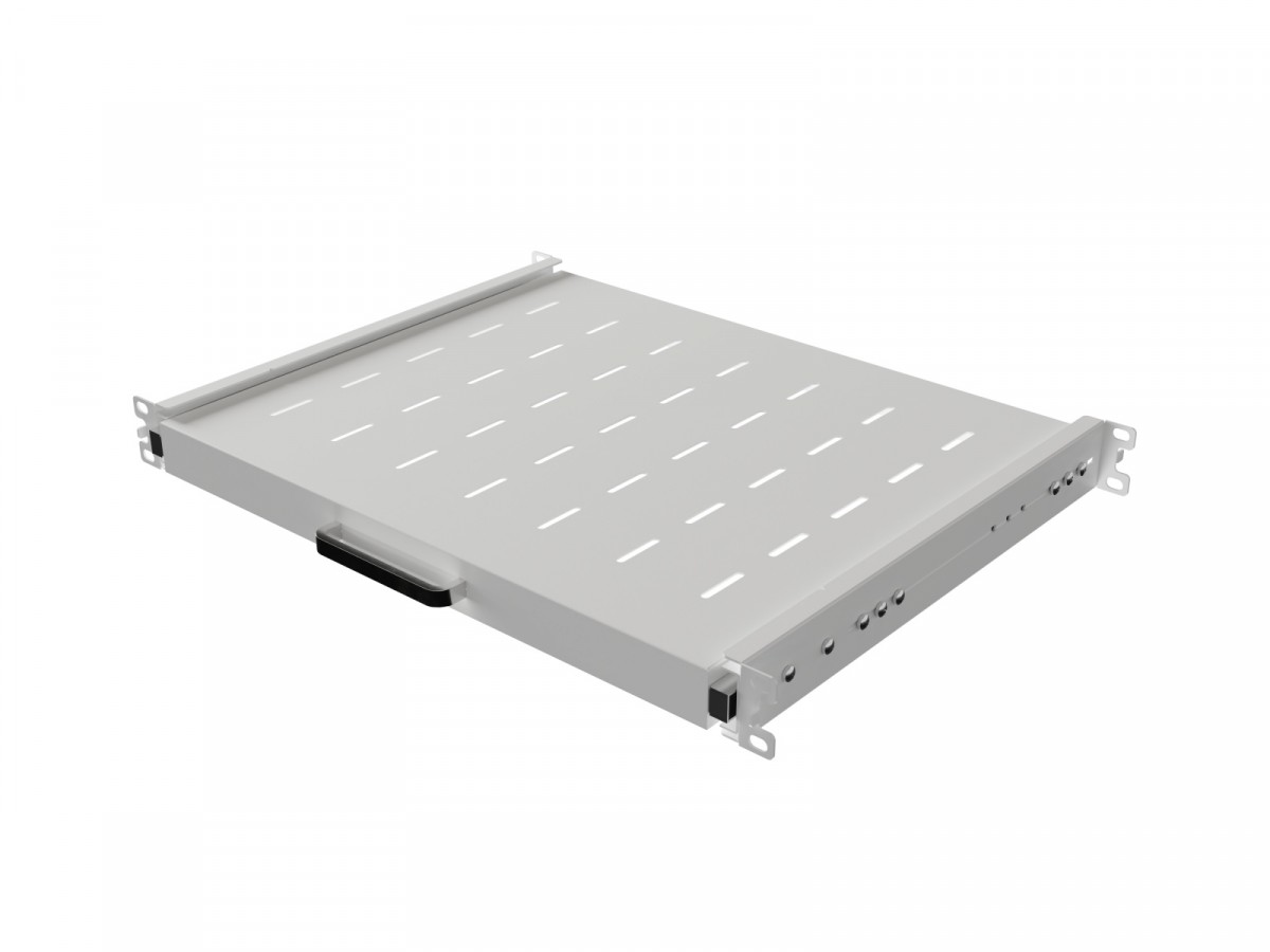 Półka wysuwana do szaf rack 19 cali 350mm szara 