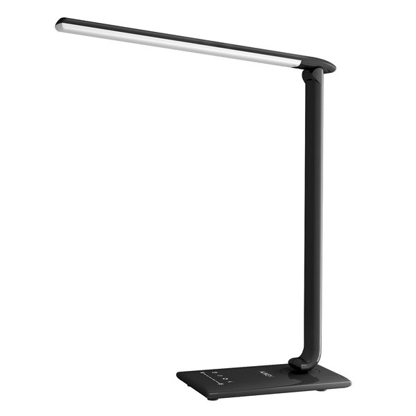 LT-T10 Black lampa biurkowa LED dotykowa | 12W | 3000-6500K | 7 poziomów ściemniania | 5 trybów świecenia