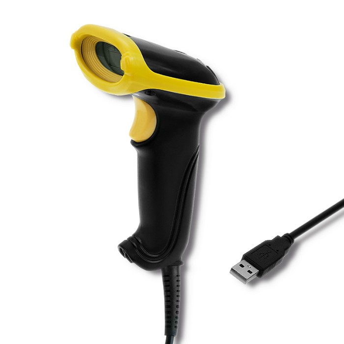 Laserowy czytnik kodów 1D | 2D | USB |Czarny 