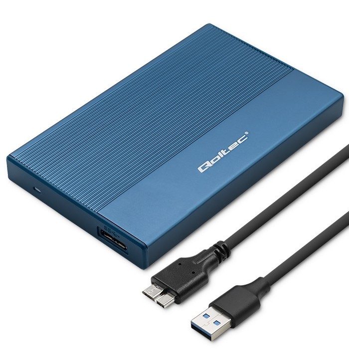 Obudowa | Kieszeń na dysk SSD HDD 2.5" | SATA | USB 3.0 | Super  speed 5Gb/s | 2TB | Niebieskia