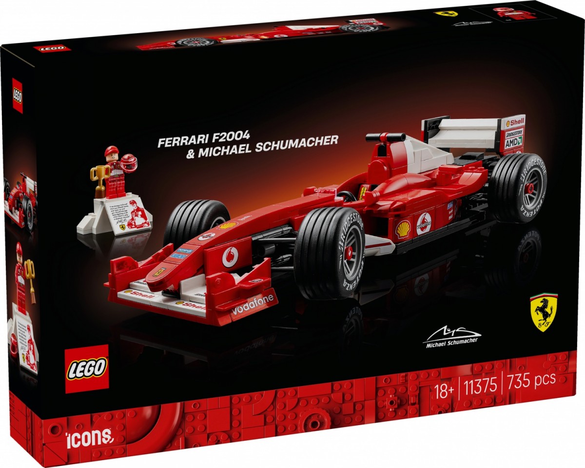 Klocki Icons 11375 Ferrari F2004 i Michael Schumacher 