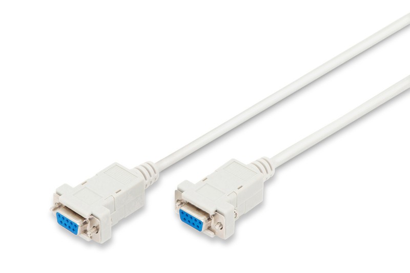 Kabel połączeniowy RS232 null-modem Typ DSUB9/DSUB9 Ż/Ż 3m Szary 