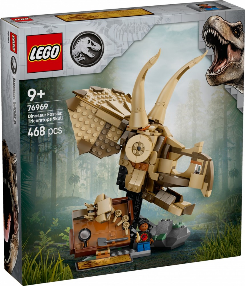 Klocki Jurassic World 76969 Szkielety dinozaurów: czaszka triceratopsa 