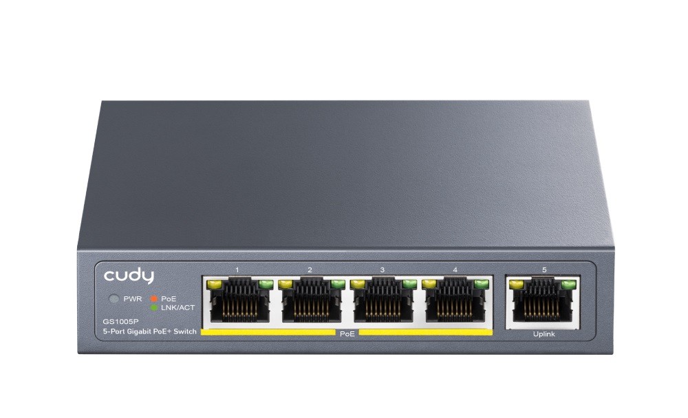 Przełącznik GS1005P Switch 5xGE (4xPoE+) 60W 