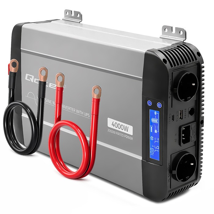 Przetwornica napięcia Pure Sine Wave | 12V na 230V | 2000/4000W |UPS BYPASS 