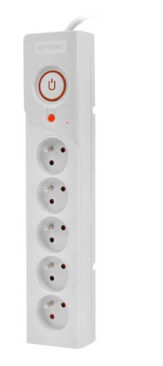 Listwa zasilająca Z5 5m 5x230V 10A  Z5/50/SZ szara