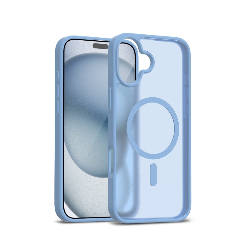Etui Hybrid Matte Magnetic Etui MagSafe iPhone 17 Niebieskie