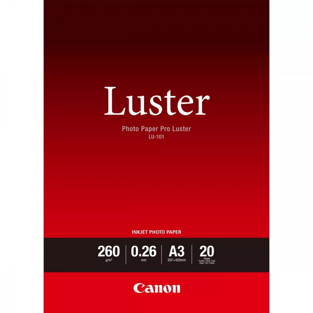 Papier Canon LU-101 z połyskiem Photo Paper Pro A3 20 arkuszy 6211B007