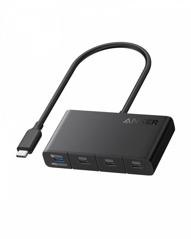 Hub 4w1 10Gbps USB-C Czarny 