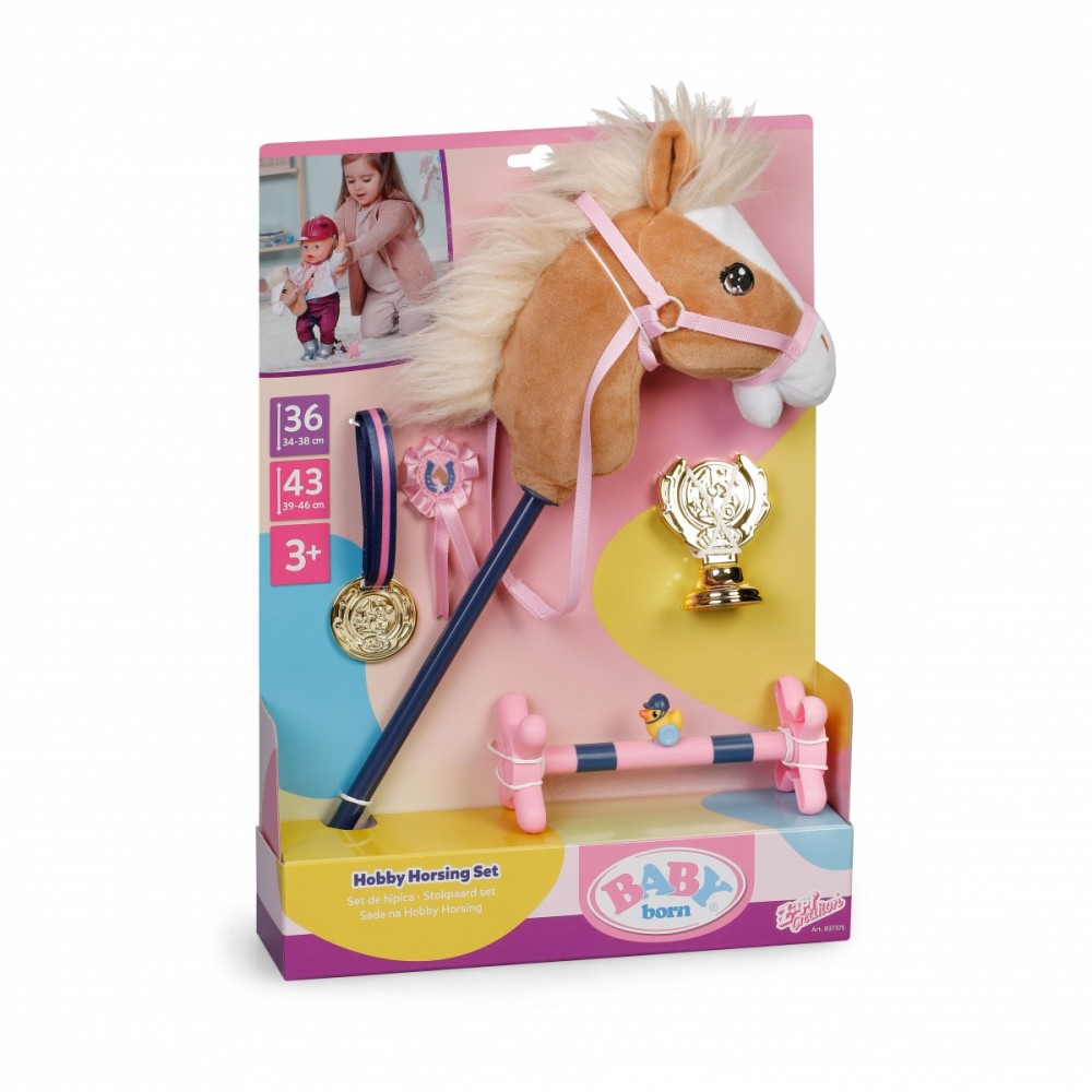 Zestaw Hobby Horse dla lalki Baby Born 43 i 36 cm